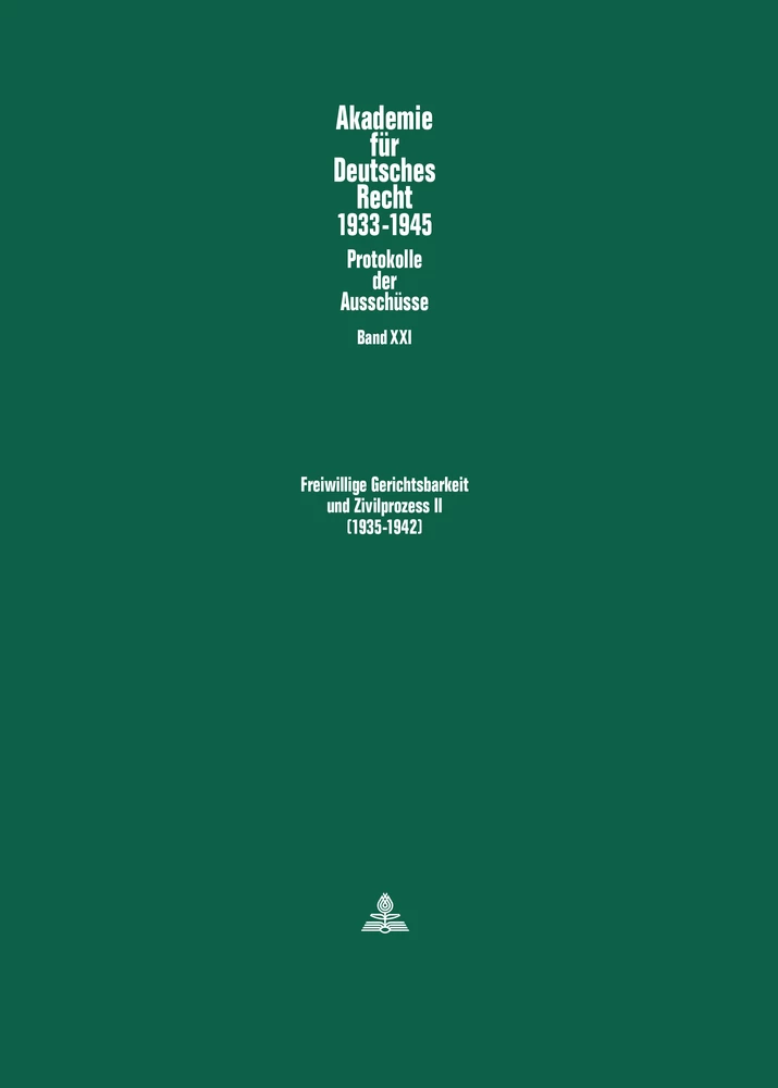 Titel: Freiwillige Gerichtsbarkeit und Zivilprozess II- (1935-1942)