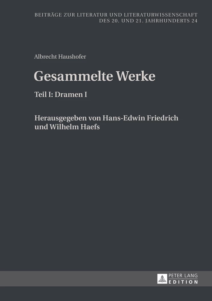 Titel: Albrecht Haushofer: Gesammelte Werke