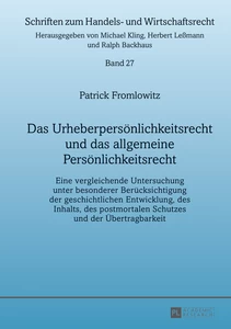 Title: Das Urheberpersönlichkeitsrecht und das allgemeine Persönlichkeitsrecht