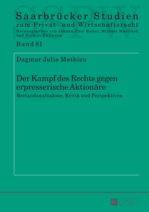 Title: Der Kampf des Rechts gegen erpresserische Aktionäre