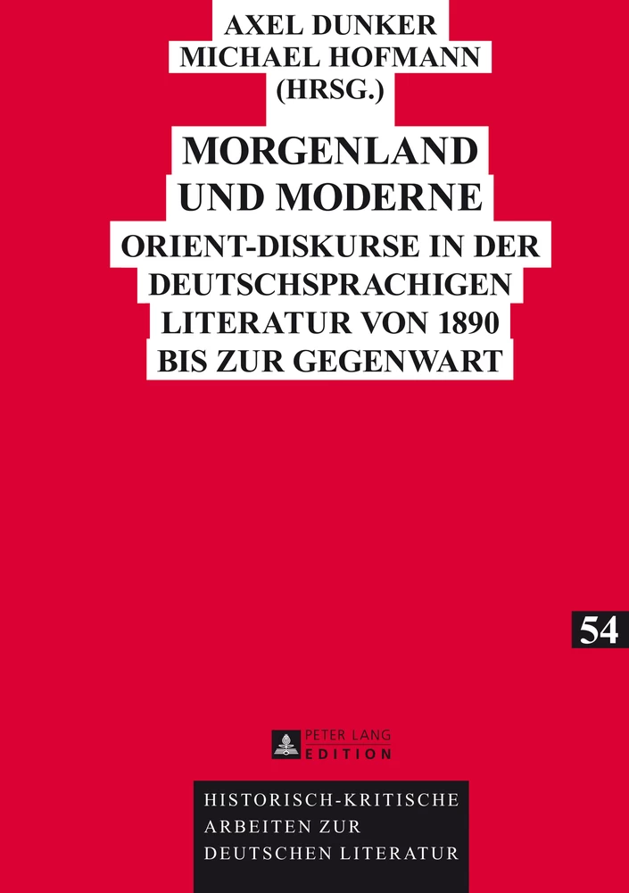Titel: Morgenland und Moderne