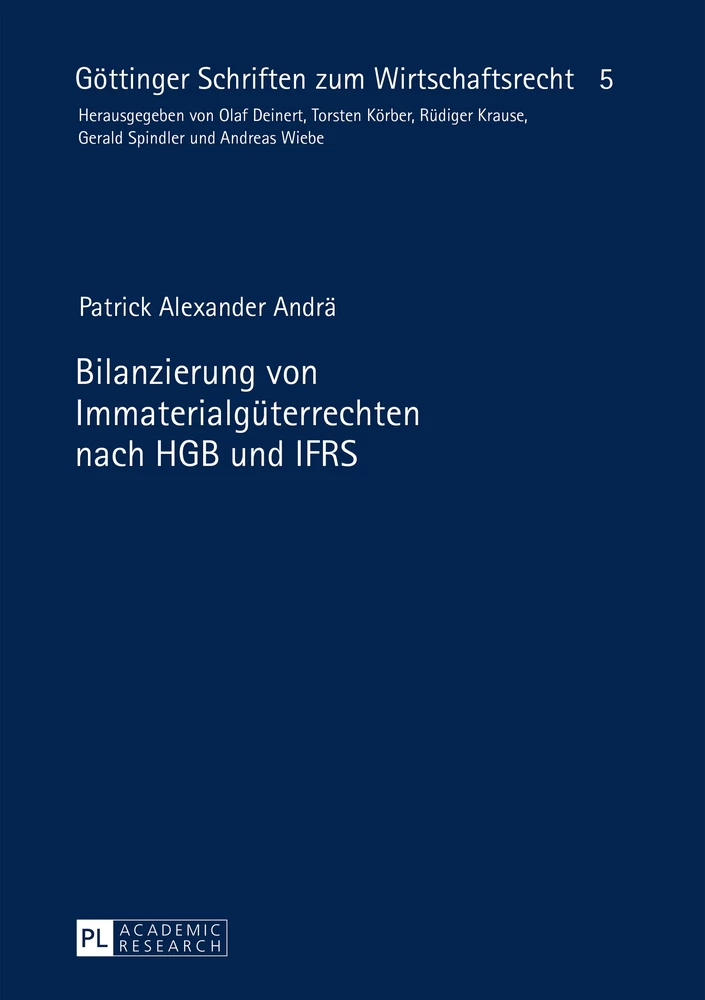 Titel: Bilanzierung von Immaterialgüterrechten nach HGB und IFRS