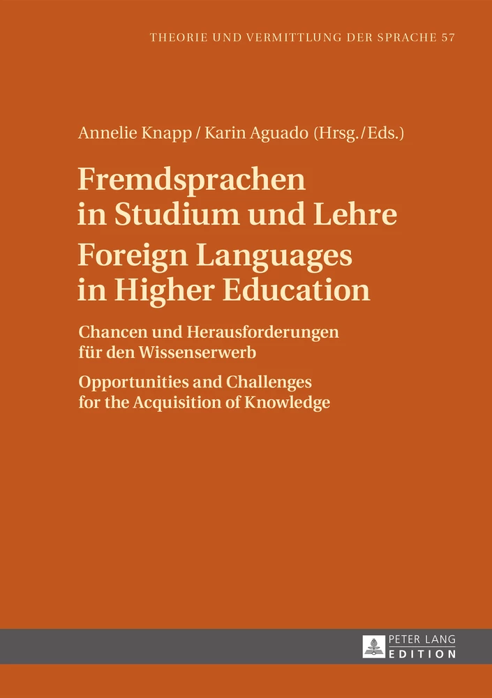 Title: Fremdsprachen in Studium und Lehre / Foreign Languages in Higher Education
