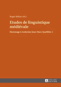 Title: Etudes de linguistique médiévale
