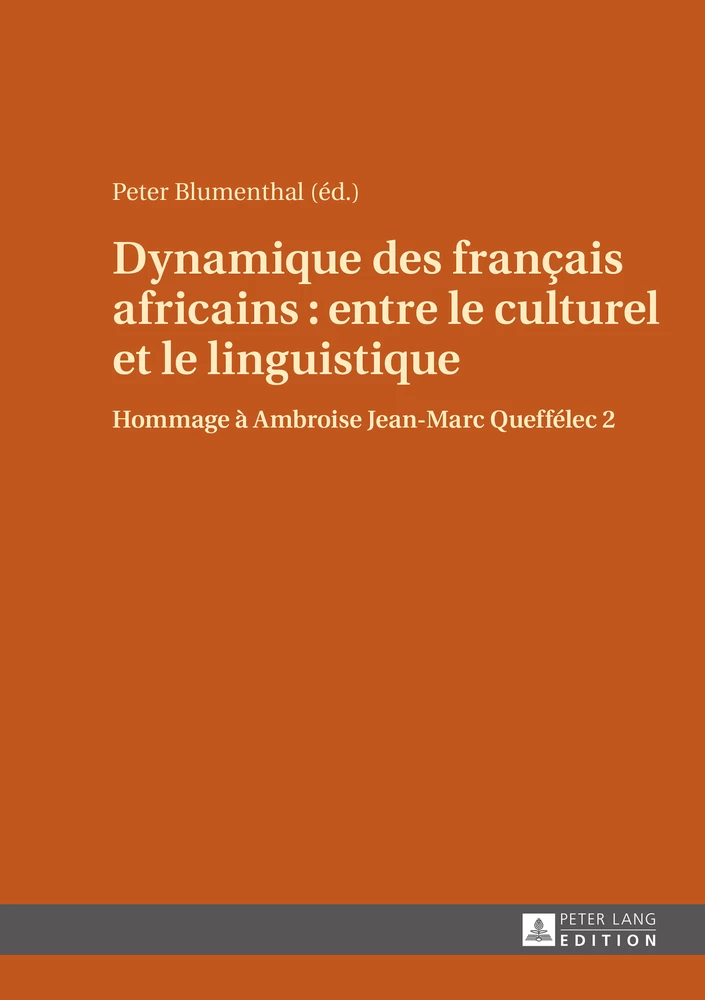 Titre: Dynamique des franҫais africains : entre le culturel et le linguistique