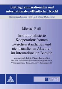 Title: Institutionalisierte Kooperationsformen zwischen staatlichen und nichtstaatlichen Akteuren im internationalen Bereich