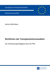 Title: Richtlinien der Transplantationsmedizin