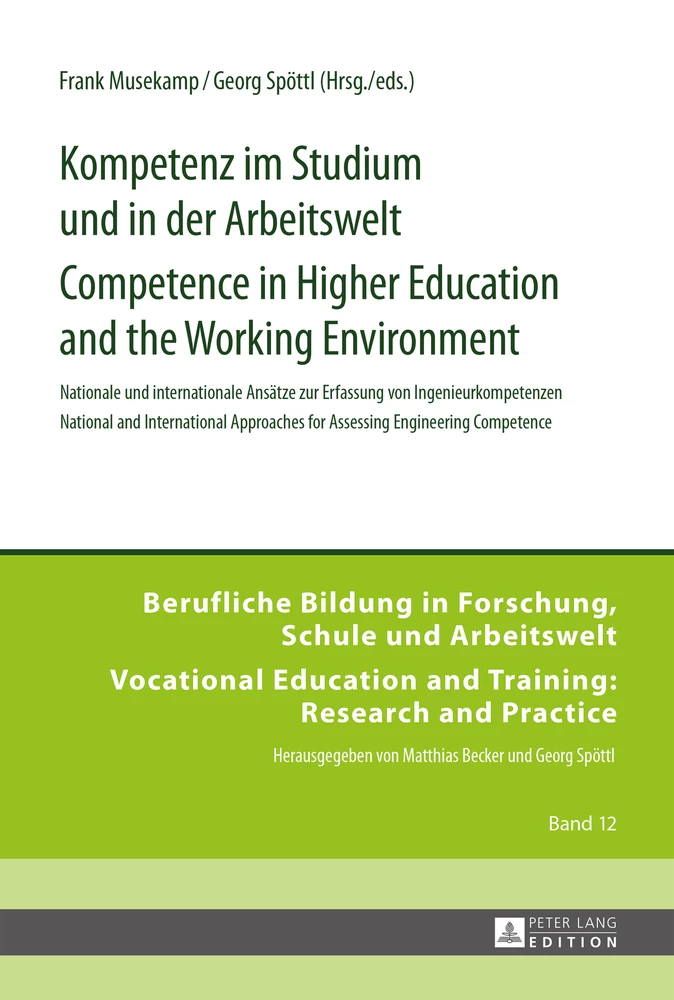 Title: Kompetenz im Studium und in der Arbeitswelt- Competence in Higher Education and the Working Environment