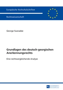 Title: Grundlagen des deutsch-georgischen Anerkennungsrechts