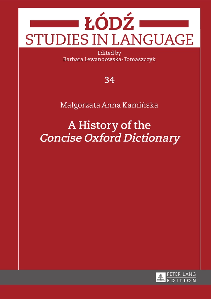 Title: A History of the «Concise Oxford Dictionary»