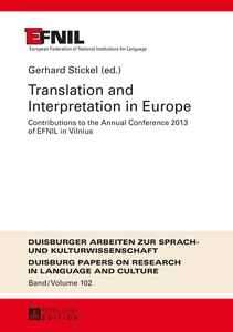 Title: Translation and Interpretation in Europe