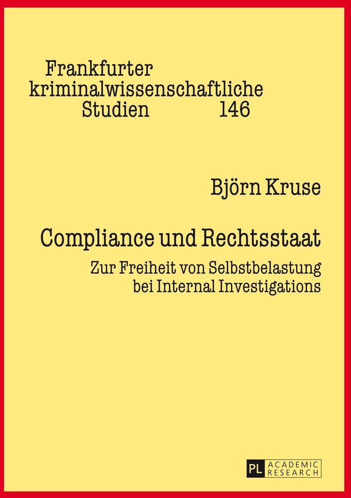 Titel: Compliance und Rechtsstaat