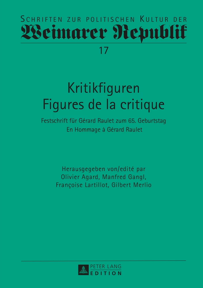 Titel: Kritikfiguren / Figures de la critique