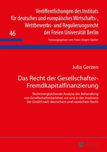Title: Das Recht der Gesellschafter-Fremdkapitalfinanzierung