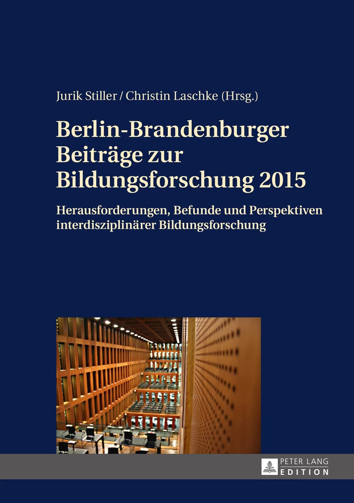 Titel: Berlin-Brandenburger Beiträge zur Bildungsforschung 2015