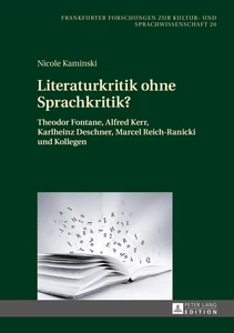Title: Literaturkritik ohne Sprachkritik?