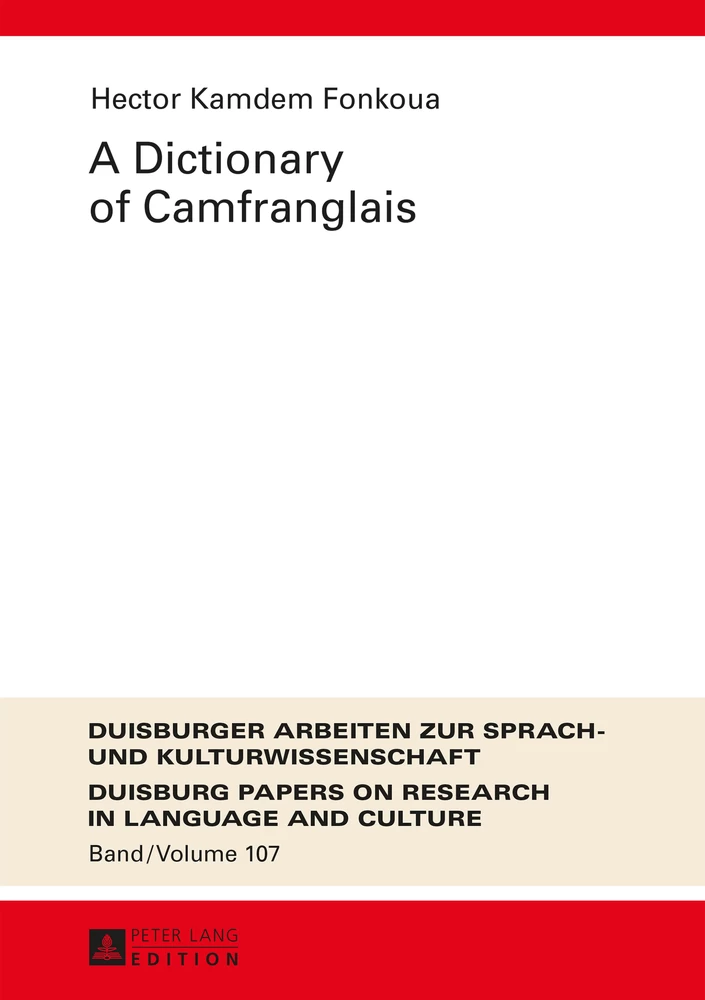 Title: A Dictionary of Camfranglais