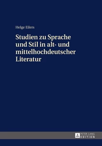Title: Studien zu Sprache und Stil in alt- und mittelhochdeutscher Literatur