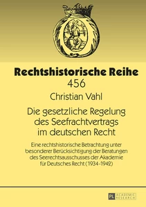 Title: Die gesetzliche Regelung des Seefrachtvertrags im deutschen Recht