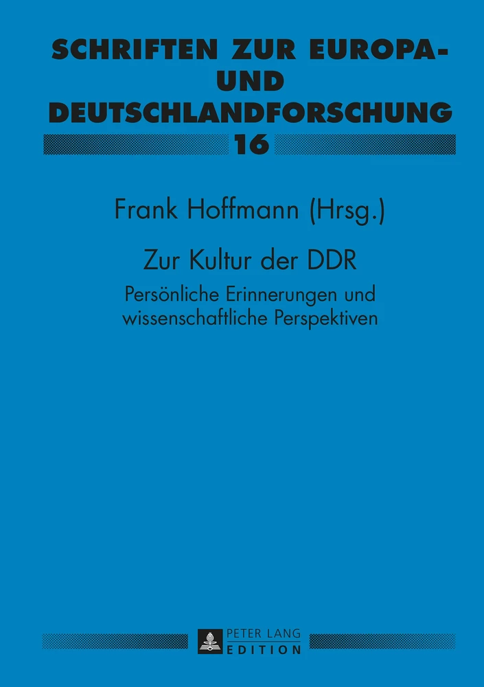Titel: Zur Kultur der DDR