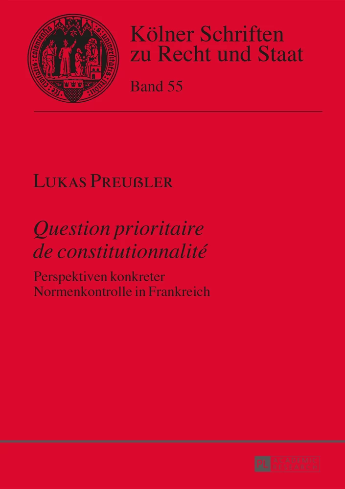 Titel: «Question prioritaire de constitutionnalité»