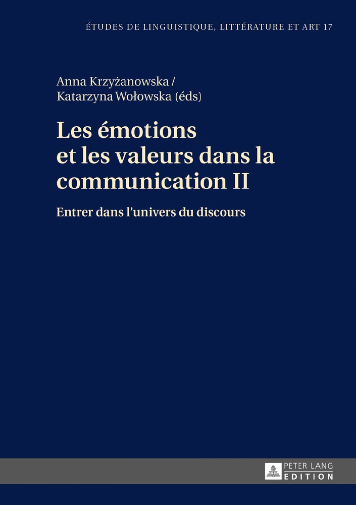 Titre: Les émotions et les valeurs dans la communication II