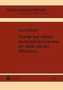 Title: Vorträge und Aufsätze zur lateinischen Literatur der Antike und des Mittelalters