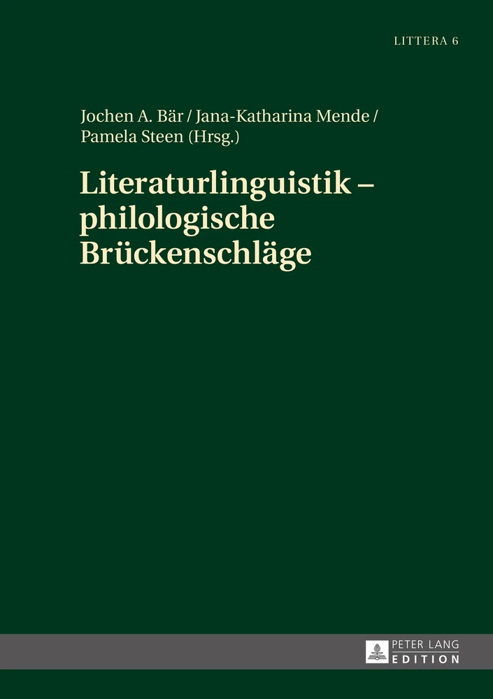 Titel: Literaturlinguistik – philologische Brückenschläge