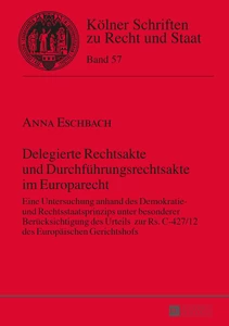 Titel: Delegierte Rechtsakte und Durchführungsrechtsakte im Europarecht