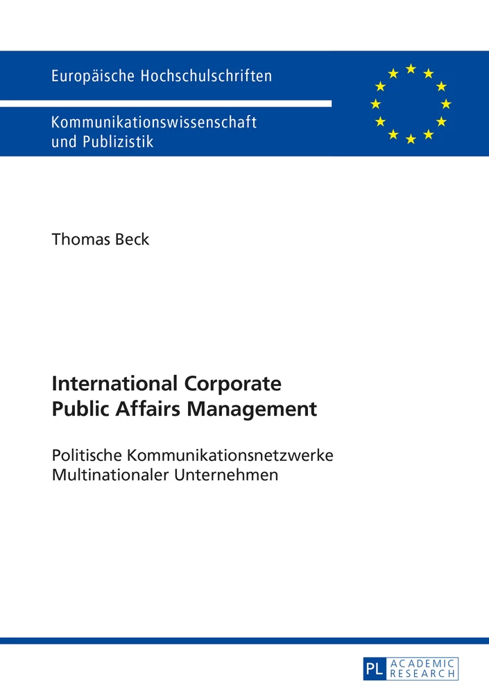 Titel: International Corporate Public Affairs Management