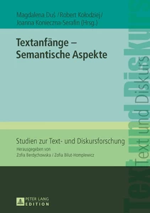 Titel: Textanfänge – Semantische Aspekte