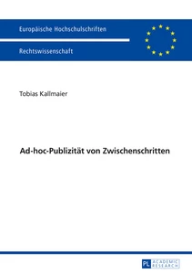 Title: Ad-hoc-Publizität von Zwischenschritten