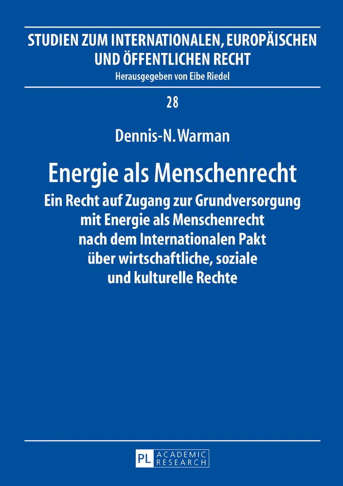 Titel: Energie als Menschenrecht