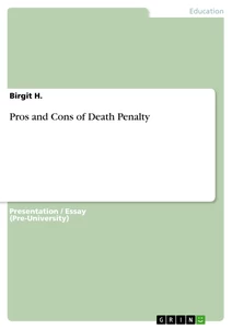 essays on the death penalty pro and cons