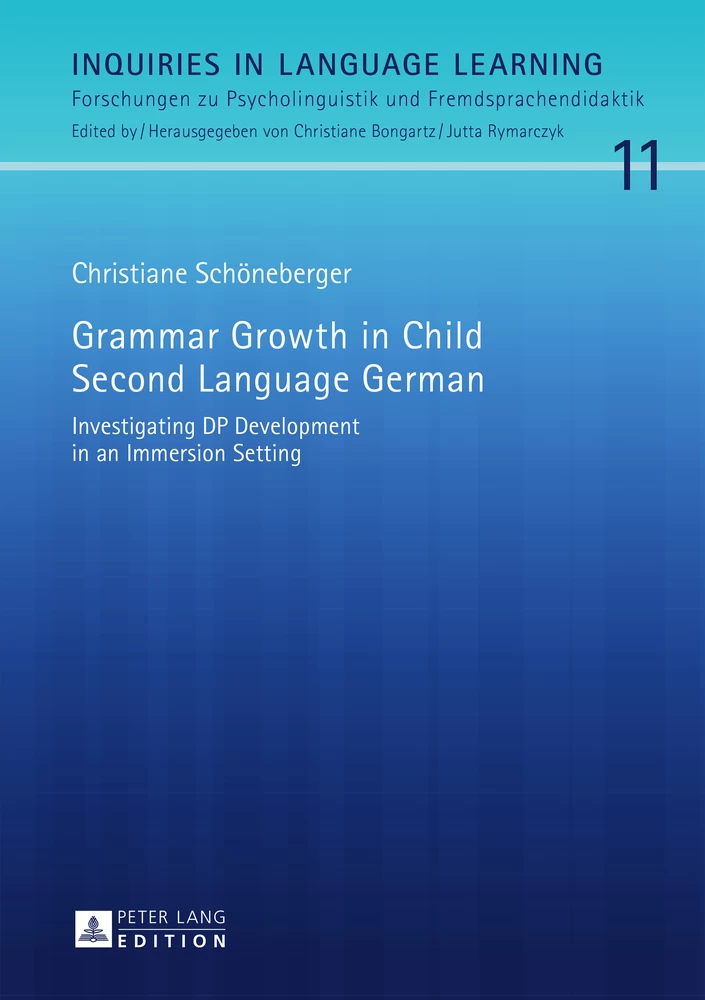Title: Grammar Growth in Child Second Language German