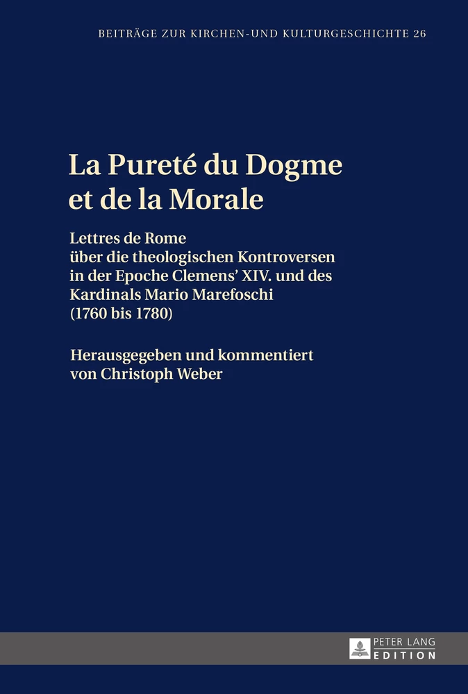 Titel: La Pureté du Dogme et de la Morale
