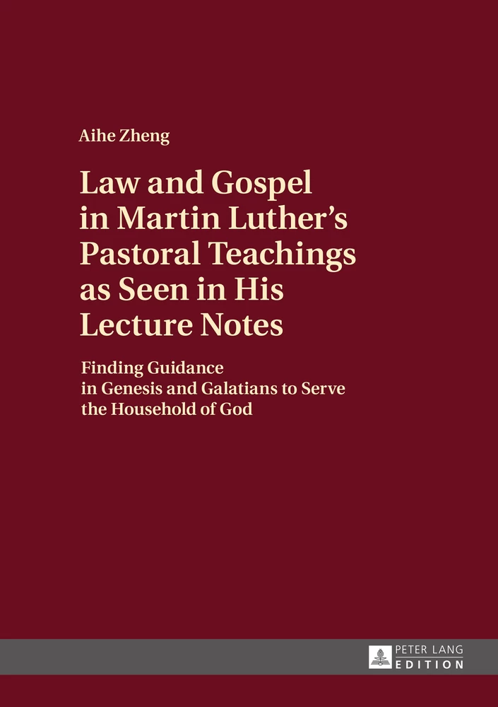 Title: Law and Gospel in Martin Luther’s Pastoral Teachings as Seen in His Lecture Notes