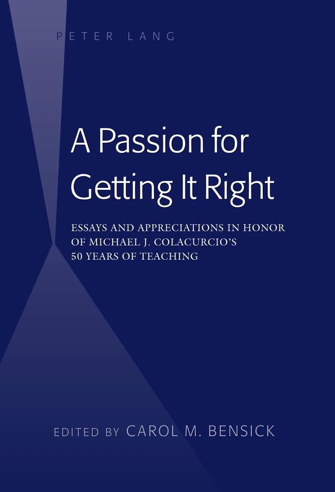 Title: A Passion for Getting It Right