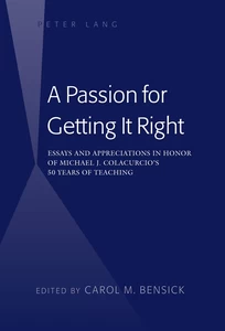 Title: A Passion for Getting It Right