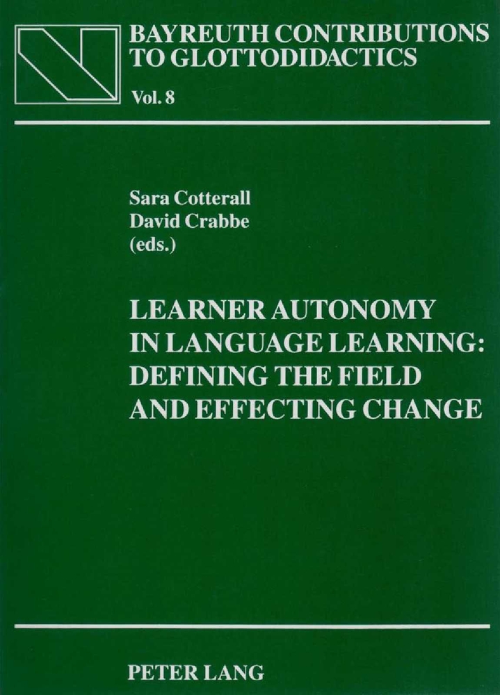 Autonomy in Language Education: Theory, Research and