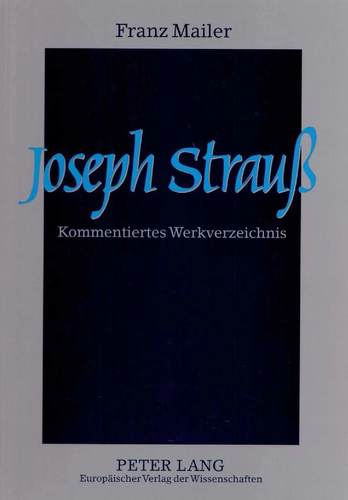 Titel: Joseph Strauß