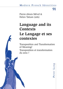 Title: Language and its Contexts-- Le Langage et ses contextes