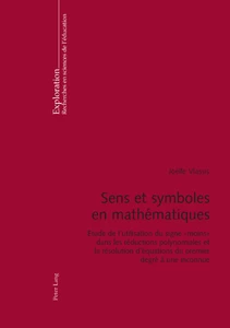 Titre: Sens et symboles en mathématiques