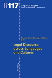 Title: Legal Discourse across Languages and Cultures