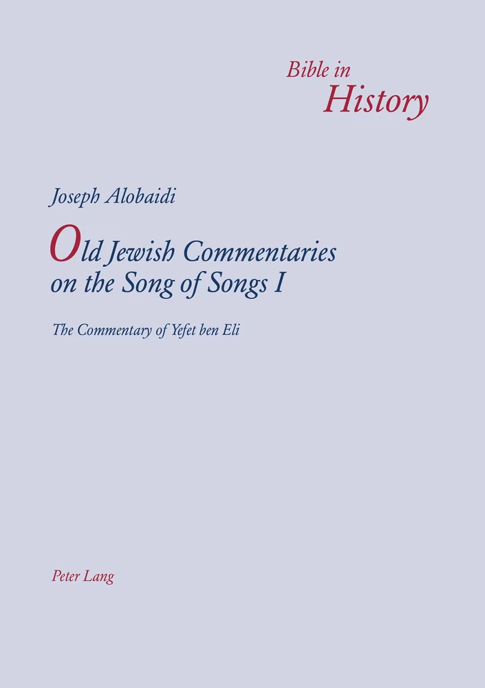 Title: Old Jewish Commentaries on the Song of Songs I