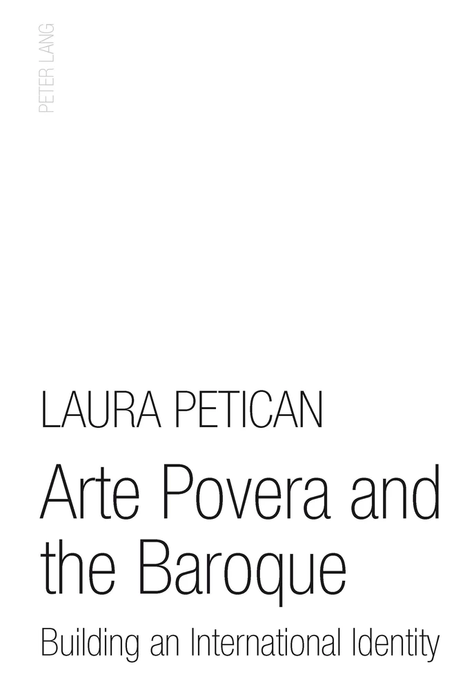 Arte Povera and the Baroque - Peter Lang Verlag