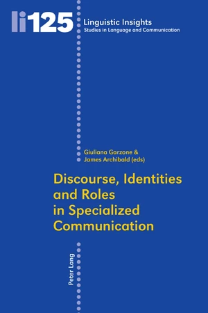Title: Discourse, Identities and Roles in Specialized Communication