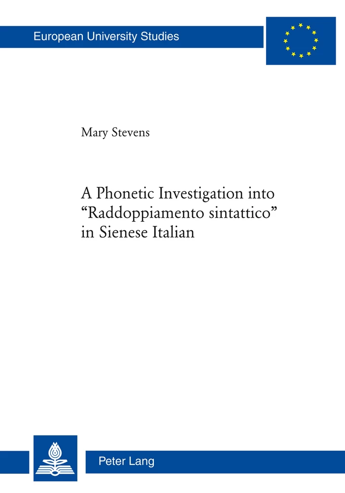 Title: A Phonetic Investigation into «Raddoppiamento sintattico» in Sienese Italian