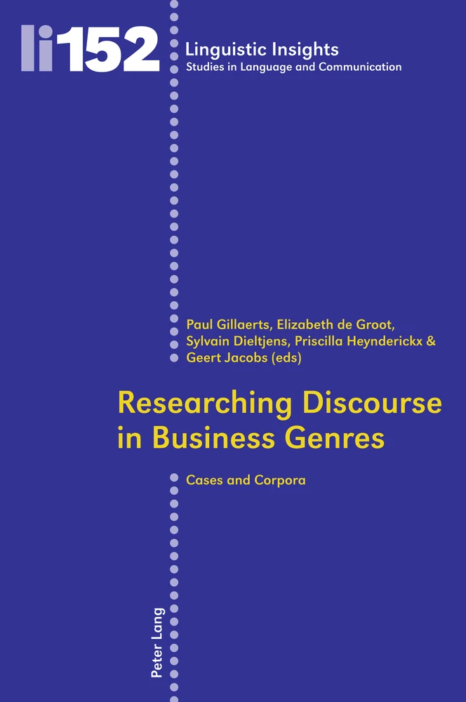 Title: Researching Discourse in Business Genres