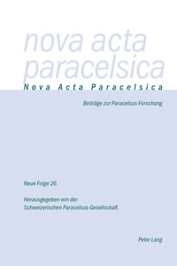 Titel: Nova Acta Paracelsica 26/2013 2014